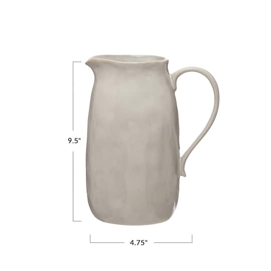 Hello Honey® Stone White Stoneware Pitcher